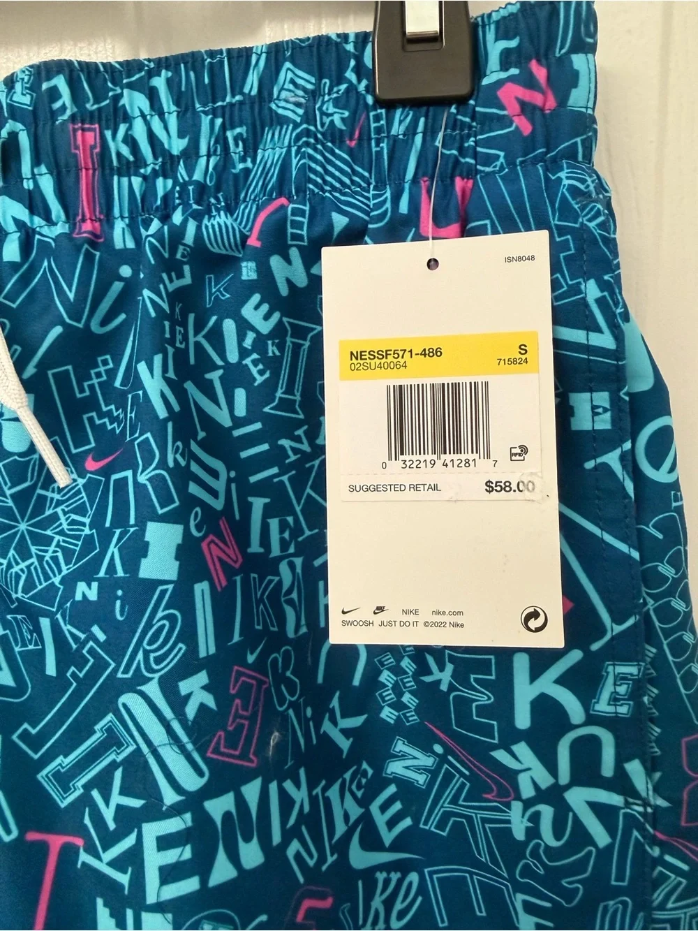 Nike Men’s Blue Graphic Swim Shorts size S new!!